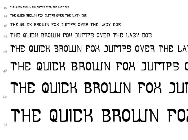 Club Golf font waterfall